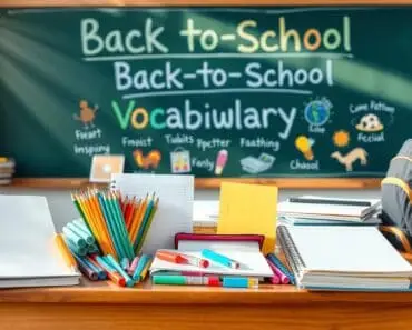 English Back-to-School Vocabulary: Essential Terms